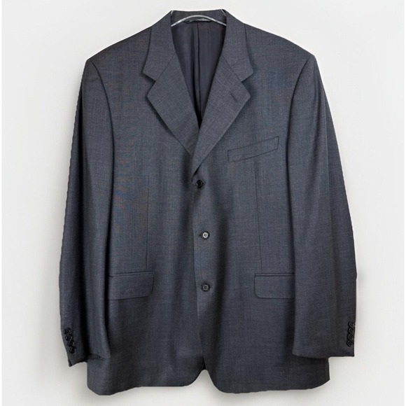 CANALI Super 120s‎ Tallia Delfino Charcoal Blazer MEN 48R (Italy 58) 3-Button